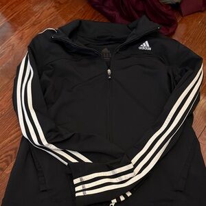 Adidas Black Jacket with White Accents